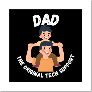 Tech-Savvy Dad: Guiding the Future Generation - Dark Colors - Boys Posters and Art